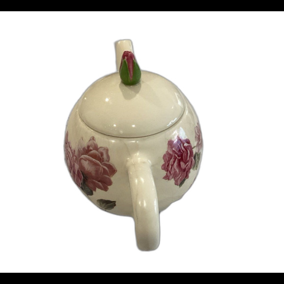 Teleflora Tea Pot 100th Anniversary Mothers Day “2008” Ceramic Pink Rose Pattern - Picture 2 of 8